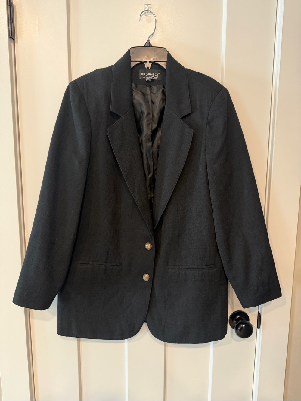 Prophecy by Sag Harbor Black Single-Breasted Blazer Women’s Size 12